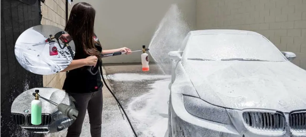 Foam Cleaning Of Car Exterior