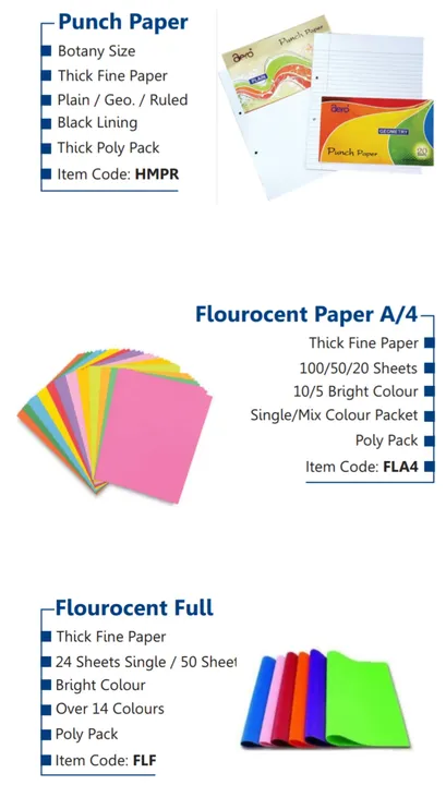Punch / Flourocent Paper