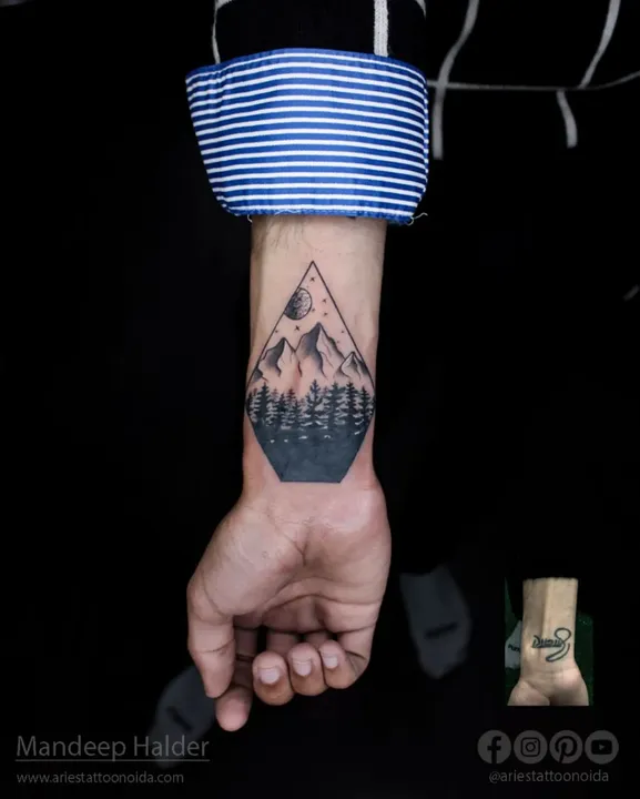 Cover Up Mountain Tattoo