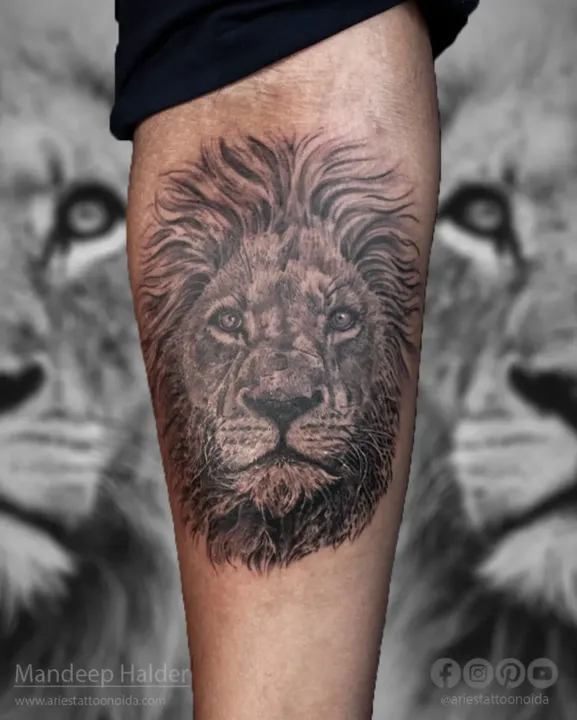 Realism Lion Tattoo