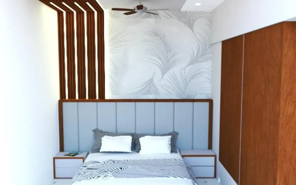 Louvers With Wall Paper
