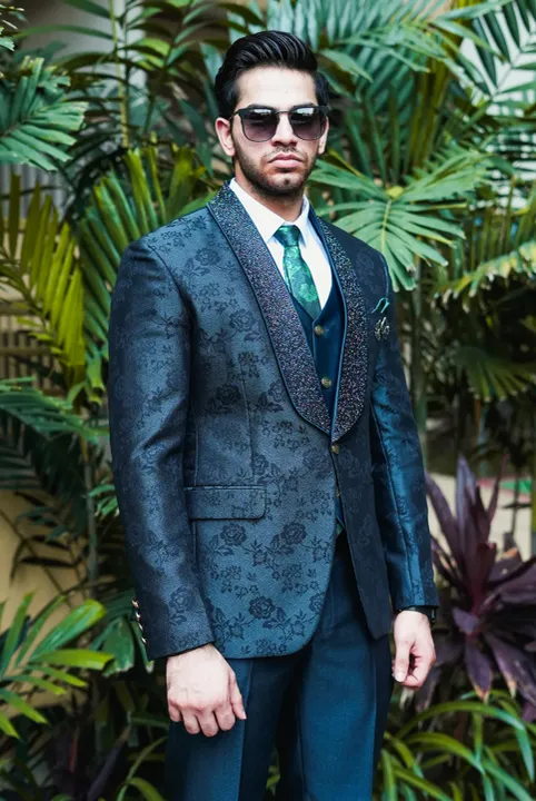 Printed Embroidered tuxedo