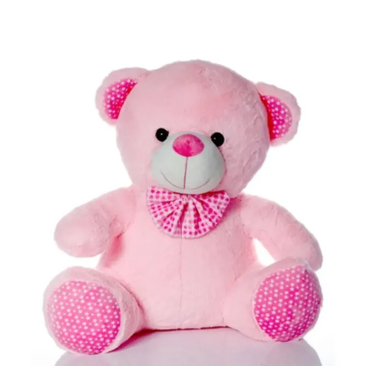 Jusplay Soft Toy - Sitting Teddy, Pink, 42 cm