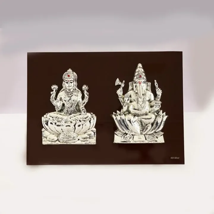 Fine Silver Laxmi Ganesh Tabletop