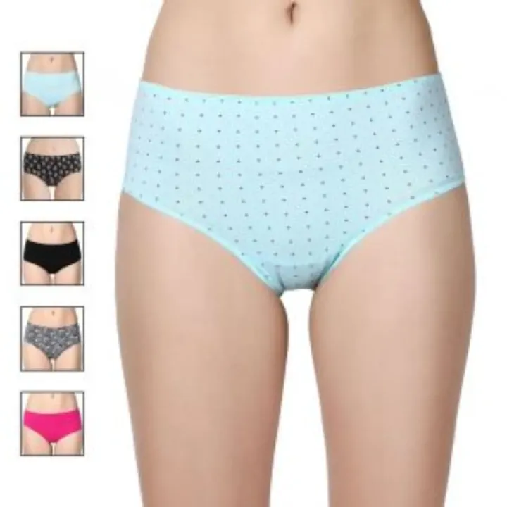 enamor cotton hispter mid waist panty – (cr18) (pack of 5) multicolor