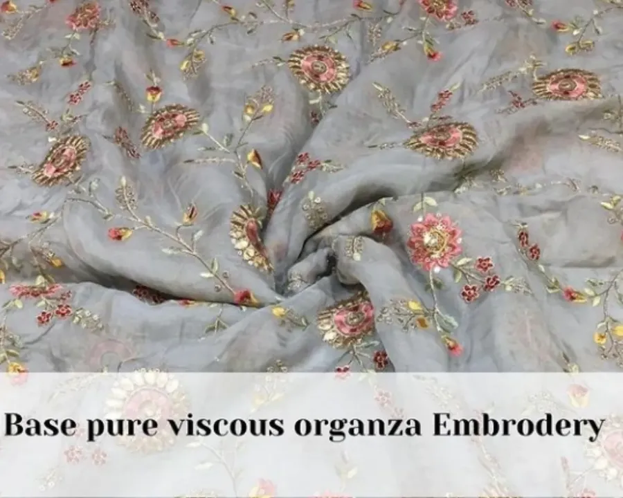 Base Pure Viscous Organza Embroidery