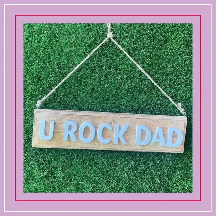 U Rock Dad Name Plate