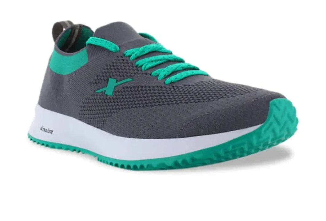 Sparx Grey and green running sport shoe