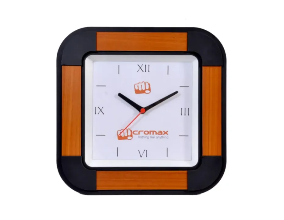 Touch Wood Micromax Wooden Clock With Digital Printing