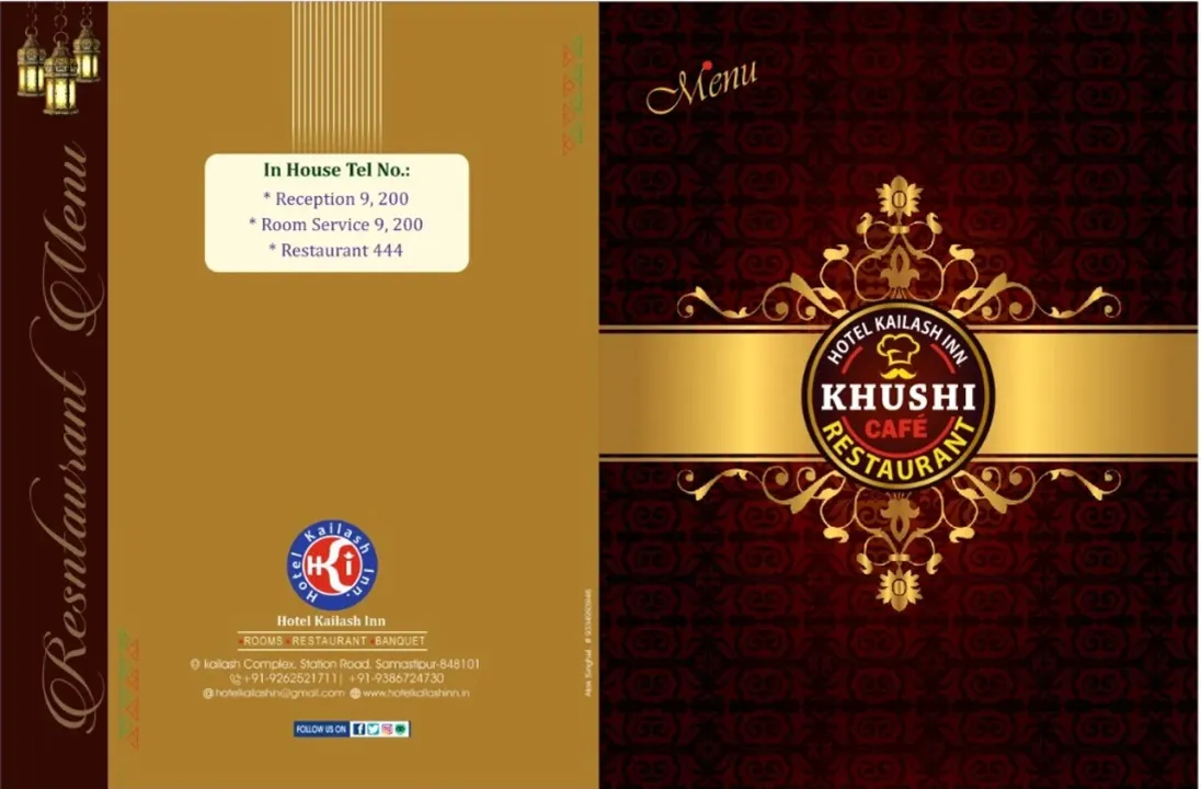 Khushi Cafe Restaurant Menu