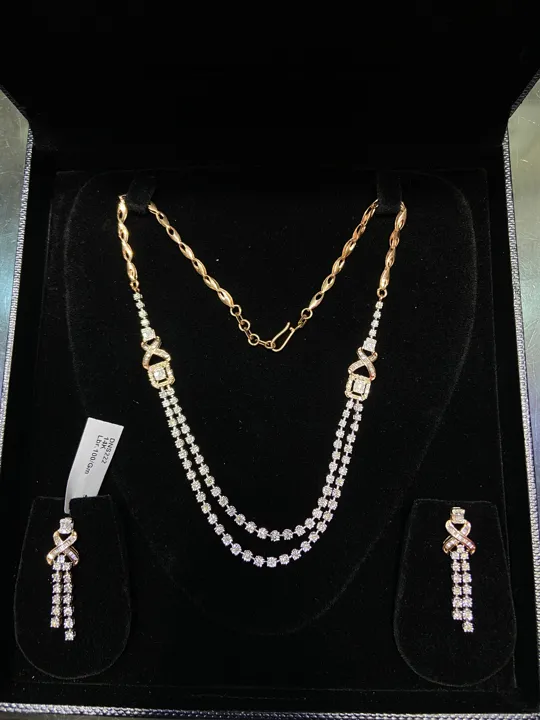 14KT Diamond Necklace Set