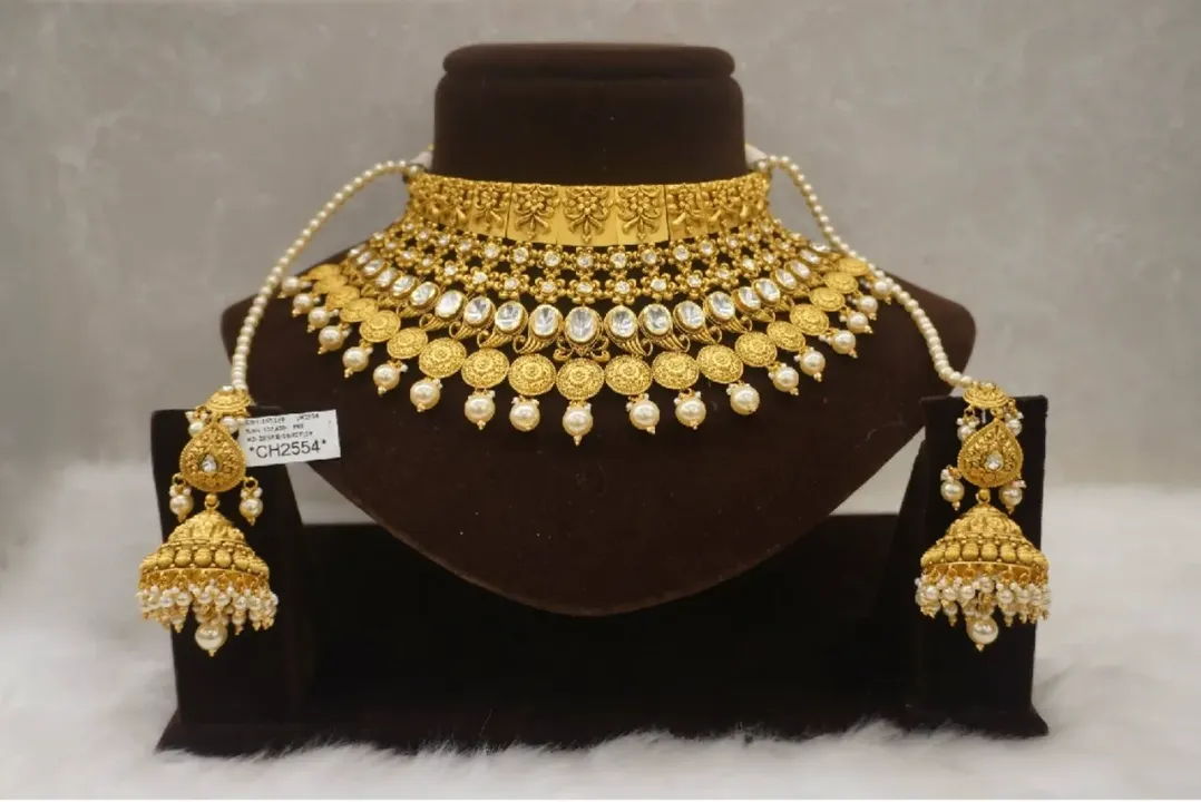 Antique jodha kundan necklace