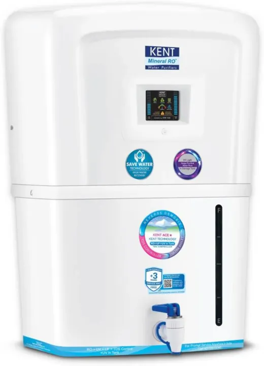Kent ACE EXTRA RO+UV+UF+TDS Controller+ in Tank Water Purifier, White