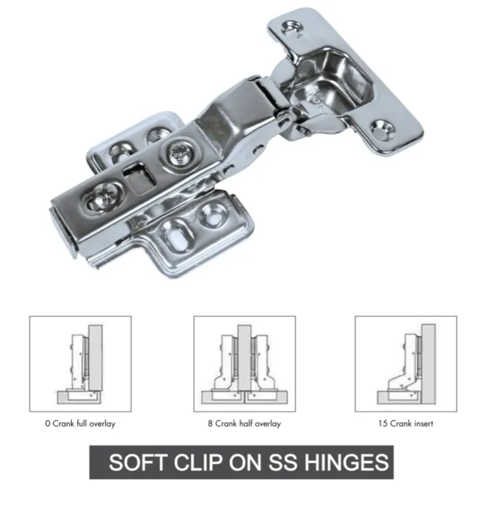 SOFT CLIP ON SS HINGES