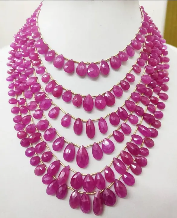 Pink Sapphire Facited Drops