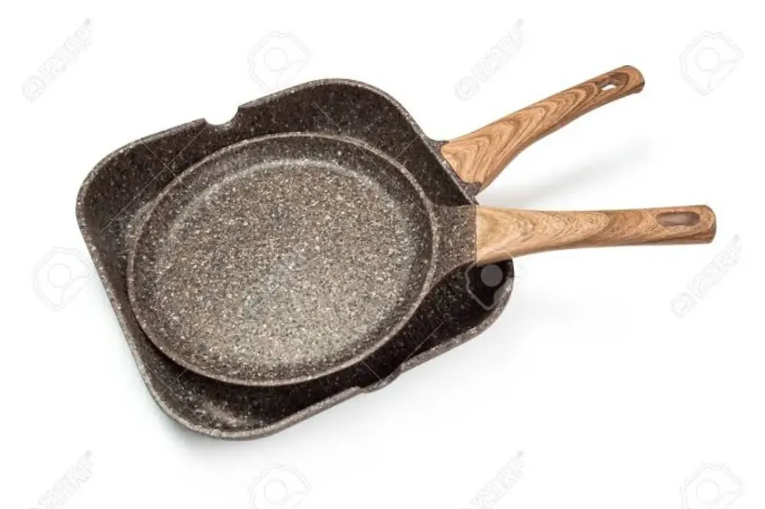 Ceramic & Wood Handle Pan