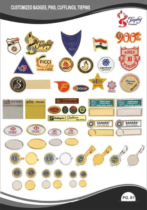 Customized Badges, Pins, Cufflings, Tiepins