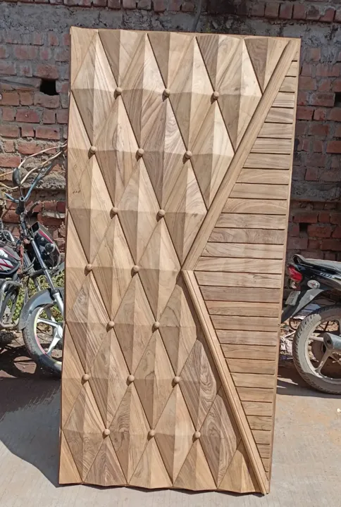 Teak Wood Material Singal Main Entrance Door