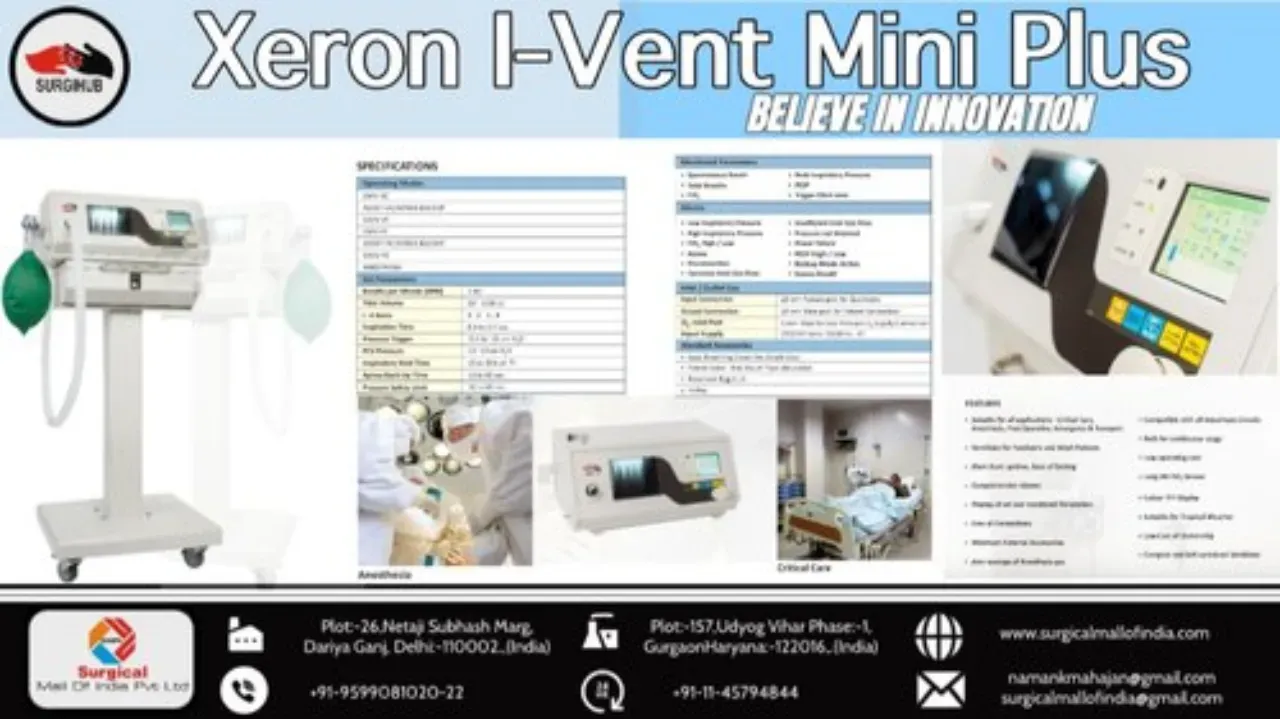 Surgihub I.C.U Ventilator Xeron I-Vent Mini Plus