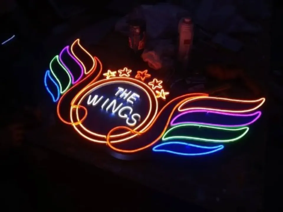 Wings Shape LED Neon Sign Board