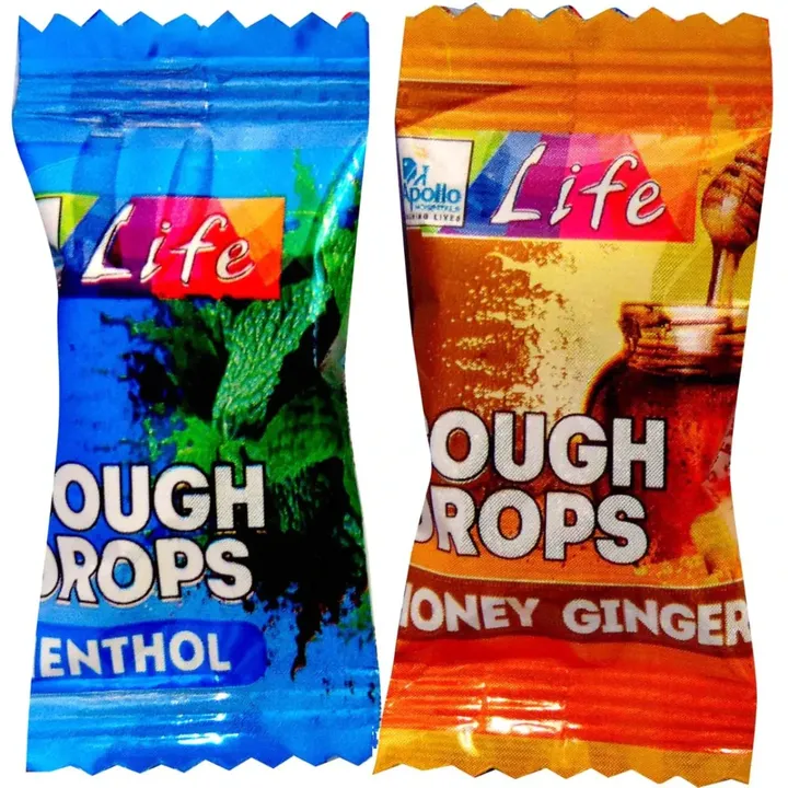 Pharmacy Cough Drops Menthol, Honey, Ginger Flavours 1'