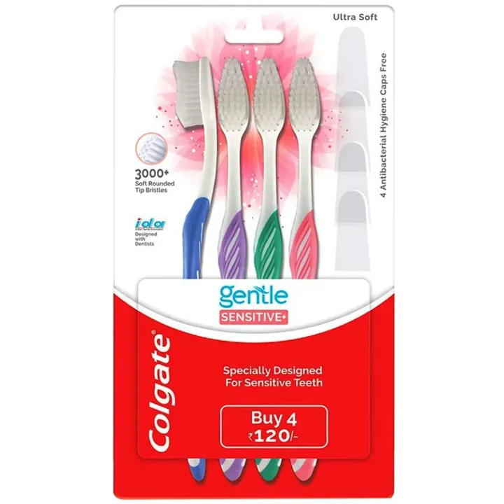 Colgate Gentle Sensitive Soft Bristles Toothbrush 4's