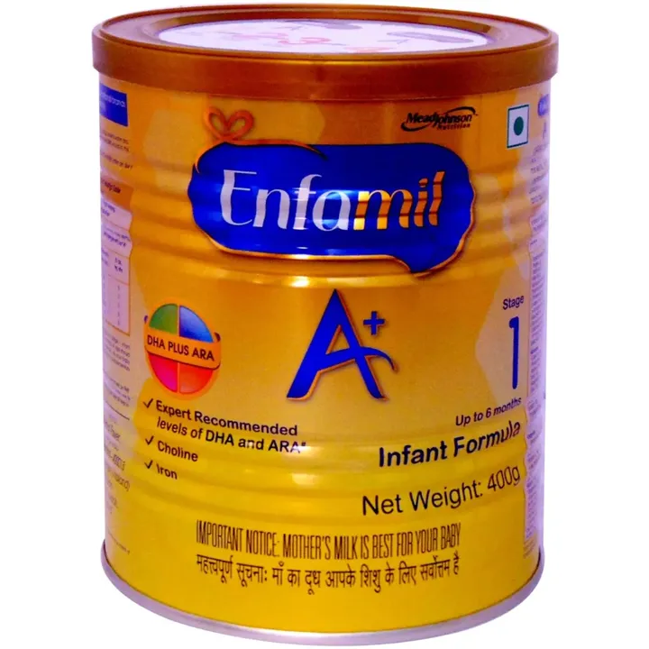 Enfamil A+ Infant Formula Stage 1, Up to 6 Months, 400 gm Tin