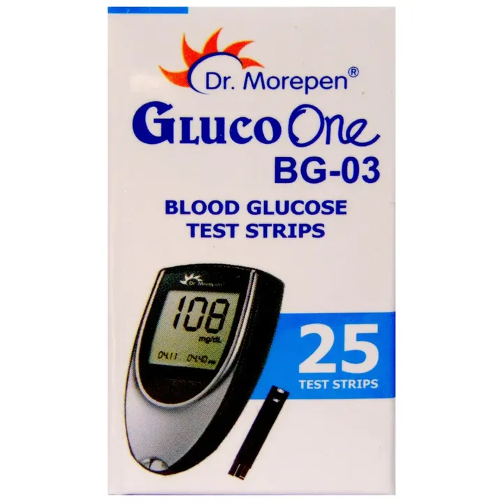 Dr. Morepen Gluco One Bg-03 Blood Glucose Test Strips 25's