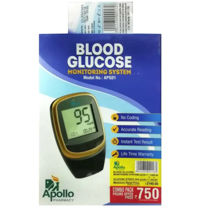 Apollo Pharmacy Blood Glucose Monitoring System APG01