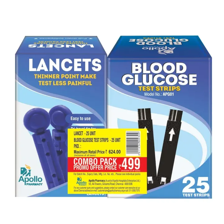 Blood Gluco Strips+Lancets 25s