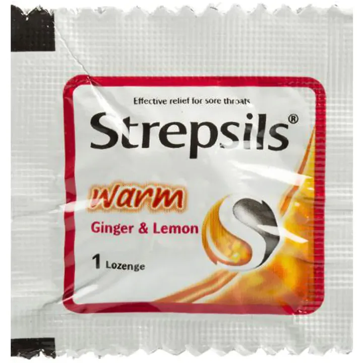 Strepsils Warm Ginger & Lemon Lozenge, 1 Count