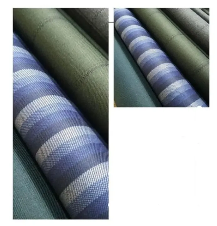 Poly Wool Fabrics With Stripes