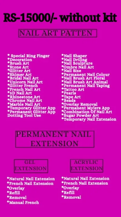 NAIL EXTENSION COURSE