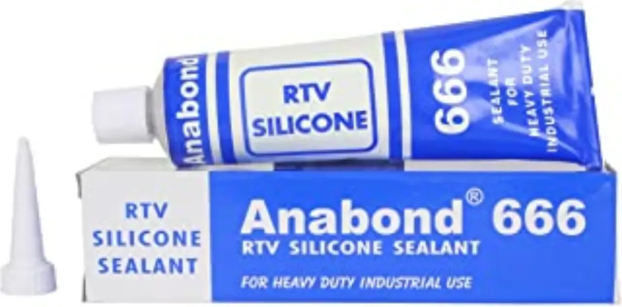 anabond 666 rtv silicone sealent, clear, 100 gms