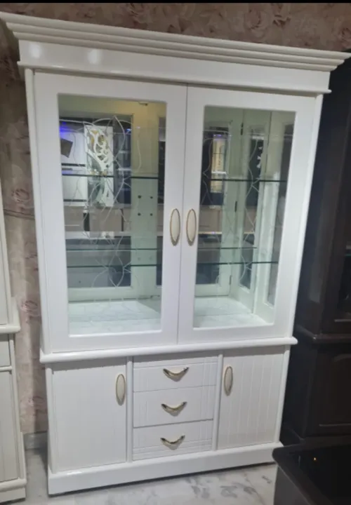 Crockery and Wines Cabinet (White)