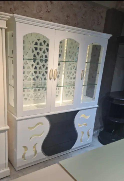 Crockery and Wines Cabinet (White)