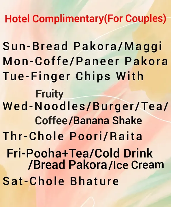 Hotel Complimentary (For Couples)