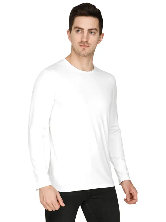 White Full sleeve Lycra T Shirts