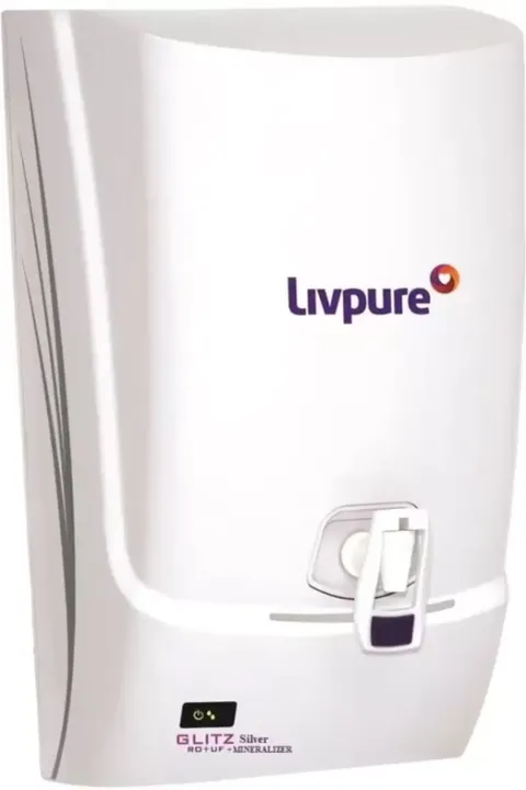 LIVPURE GLITZ SILVER 7 L RO + UF Water Purifier (White)