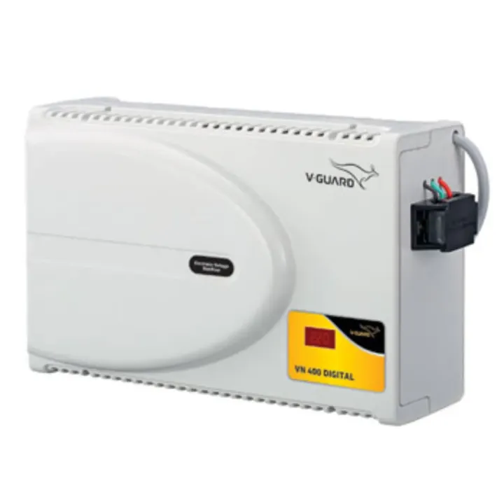 V-Guard VN 400 Digital 160-280V Electronic Voltage Stabilizer for AC upto 1.5 ton (White)