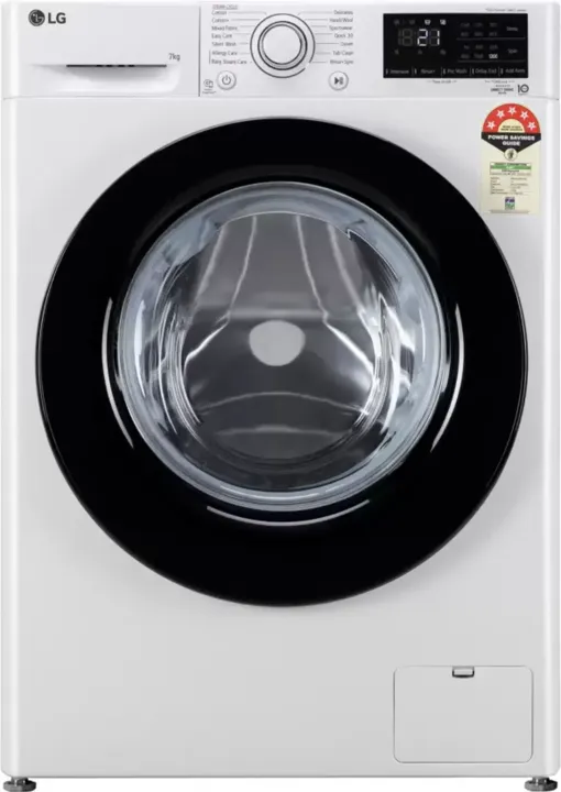 LG 7 kg AI Direct Drive Technology Fully Automatic Front Load Washing Machine with In-built Heater White (FHV1207Z2W)