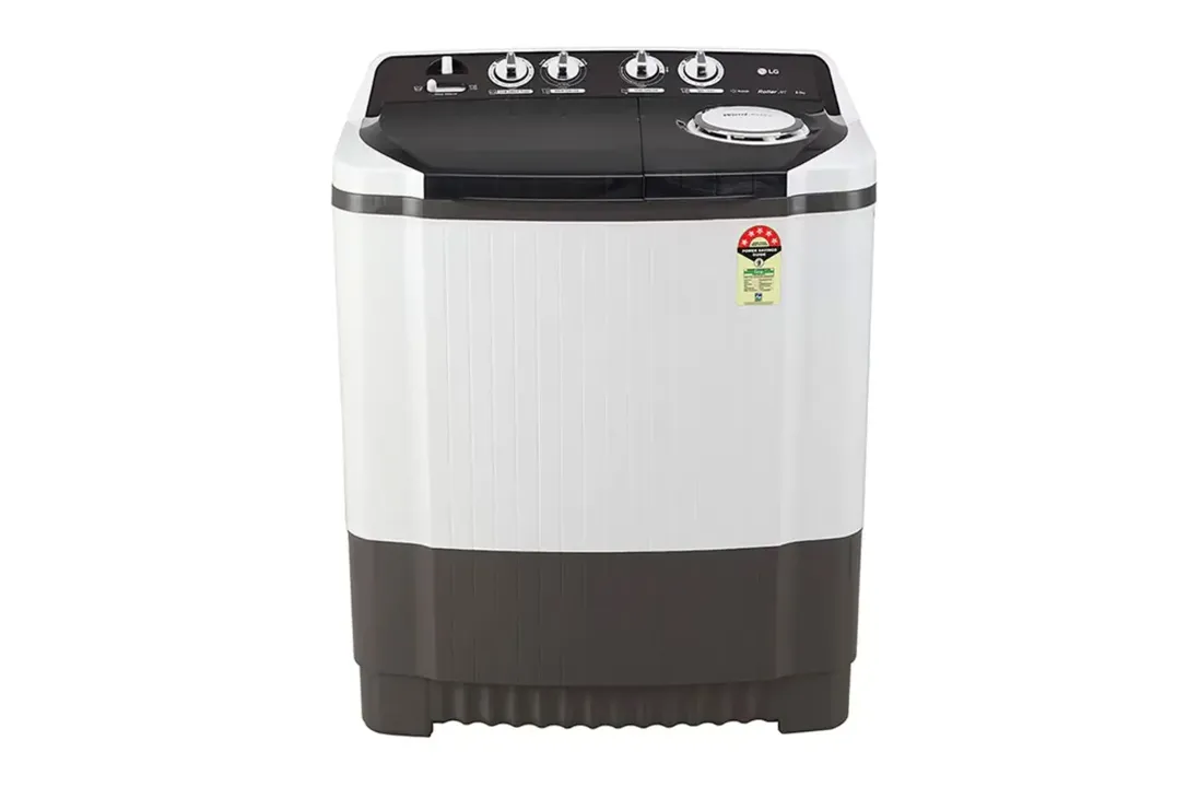 LG (P8015SGAZ) COPY MODEL NAME 8Kg Semi Automatic Top Load Washing Machine, Roller Jet Pulsator + Soak, Dark Gray