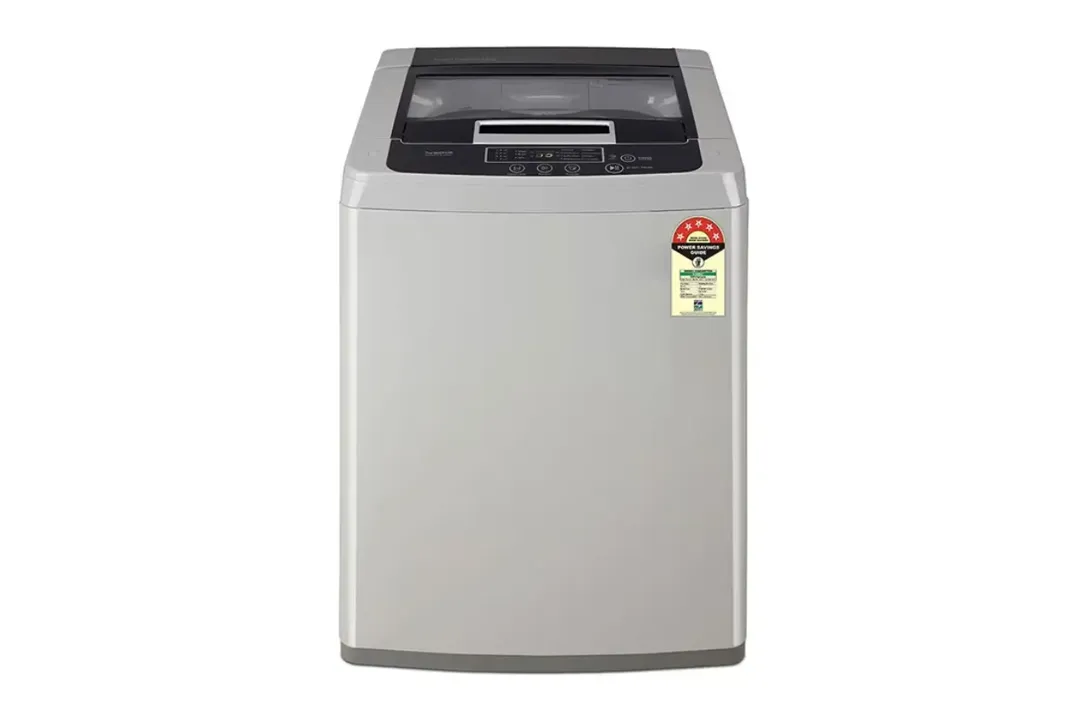 LG 7.5Kg Top Load Washing Machine, Smart Inverter Motor, Middle Free Silver/Black