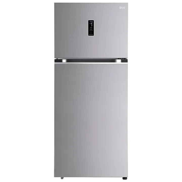 LG 380 L 3 Star Frost-Free Smart Inverter Wi-Fi Double Door Refrigerator (GL-T412VPZX, Shiny Steel, Convertible & Door Cooling+, Gross Volume- 408 L)