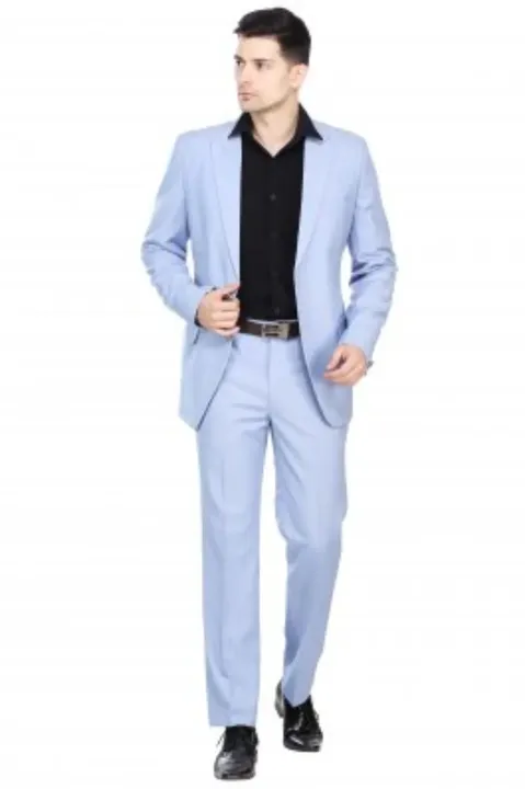 Sky blue uncrushable suit , fine fabric