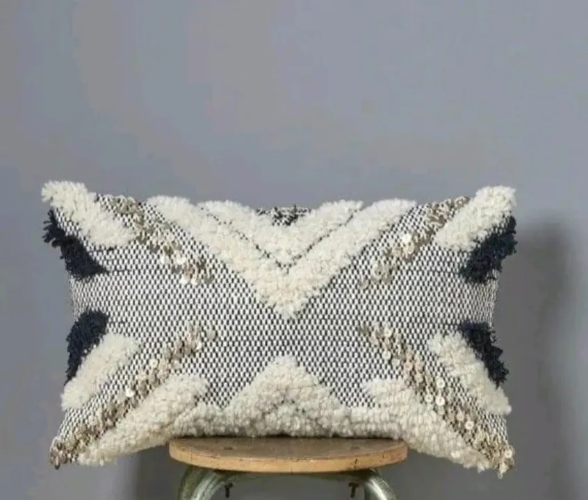 Cushion cover boho textured