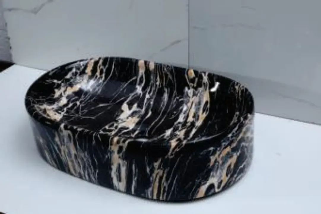 Ceramic printed basin