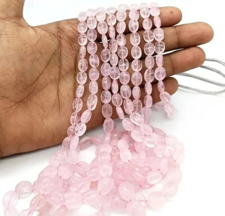 Natural Morganite Beads smooth rounded Rectangle Oval beads
