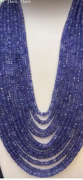 Natuarl Tanzanite Rondelle Faceted Beads