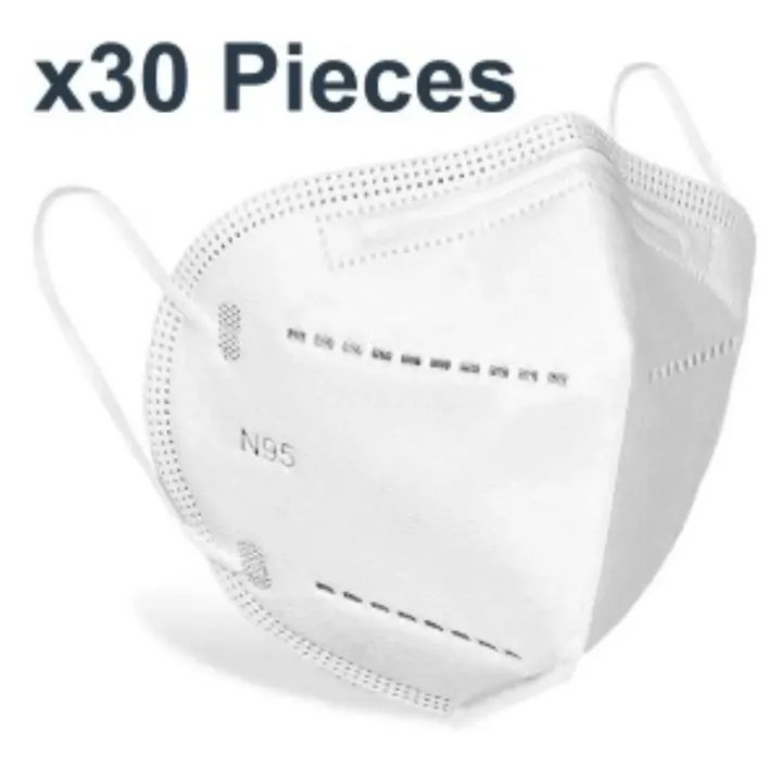 30 White N95 Face Mask-Reusable (Pack for a Month)